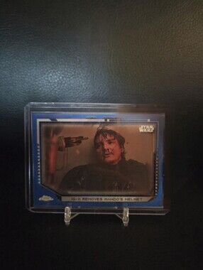 2021 Topps Chrome Star Wars Legacy Blue Parallel The Mandalorian #64/99